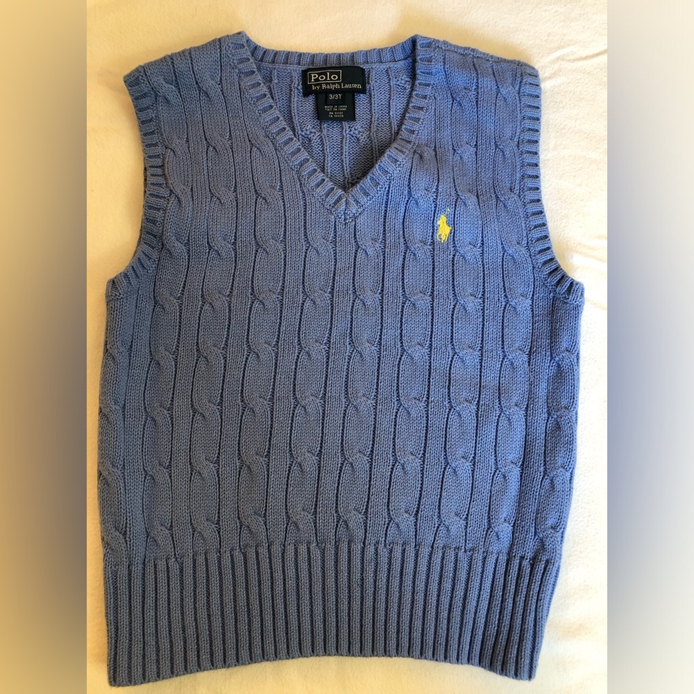 Ralph Lauren Light Blue V-Neck Sweater Vest